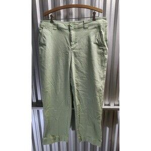 a . new day Straight Crop Women's Stretch Jeans Green Size 14